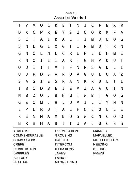 Word searches adult - Context fluency is quite important for people to be able to communicate and liaise effectively. Doing Word Search puzzles helps people better understand context clues, particularly because Word Searches are themed and the words to be found are all relevant to the theme. 16. Are heaps of fun.